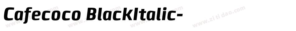 Cafecoco BlackItalic字体转换